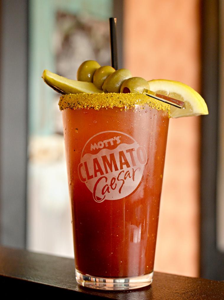 * * HOUSE SPECIALTY DRINKS THE CLASSIC CAESAR (1oz) A Classic favourite we use Smirnoff Vodka, pickle juice, Clamato, Tabasco, Worcestershire, and a Lemon Pepper Rim. 7.15 LONG ISLAND ICED TEA (2.