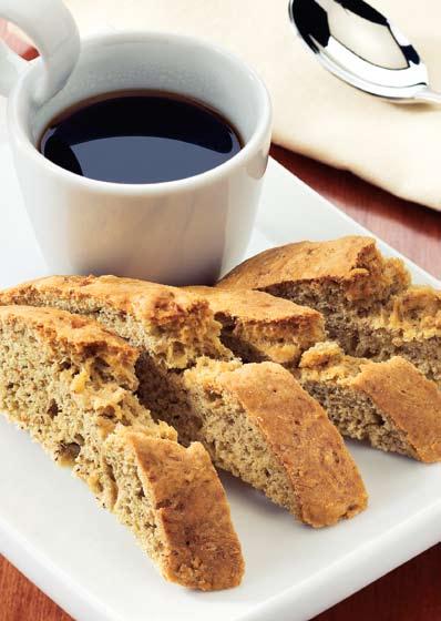 banana bread dunkers Pack a few of these low-fat banana biscotti along for the morning coffee break. Be careful: you may have to share!