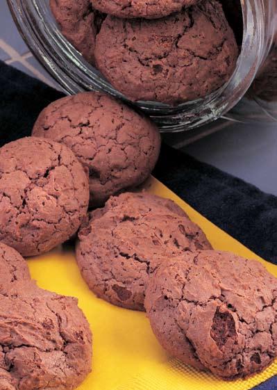 chocolate chews Warm, chocolatey cookies and a glass of cold chocolate milk bring them on and watch the smiles appear!