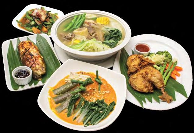 Filipino 2500 nett BULALO SOUP KARE-KARE PINAPUTOK NA BONELESS BANGUS BULACAN FRIED CHICKEN PINAKBET Salu-Salo Meal Specials For Restaurant Dine-in only (One Set Good for 5pax, includes Rice, Dessert