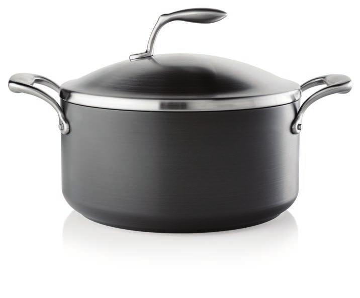 5.2-QT./5 L DUTCH OVEN WITH STAINLESS STEEL COVER Perfect for simmering pot roasts, soups, stews and boiling or steaming just about anything.