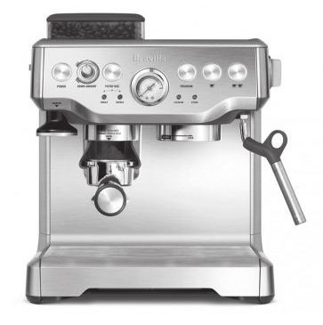 an added source of pressure such as a lever or the pump in an electric espresso machine.