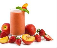 Peach and Strawberry Smoothie Serves : 1 Prep time : 2 minutes 1 ½ cups Soy Milk ½ punnet Strawberries
