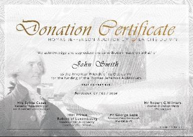RECEIVE 1 DONATION CERTIFICATE #5 YOU GET A RECEIPT TO BE
