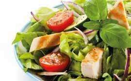 40 Salads WARM CHICKEN & BACON 6.50 TEMPURA VEGETABLE SALAD (V) 5.