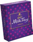 Luxury Selection 195g 1244 18 Cadbury Roses Carton 187g 1745 Cadbury Heroes Carton 185g 1740 19 Cadbury Milk Tray 180g 1743 20 Rowntrees Fruit