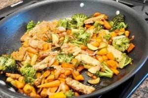 Tempeh and Veggie Stir Fry What a great way to cook veggies and tempeh! If you re not into tempeh feel free to leave it out or to replace it with firm or baked tofu or seitan.