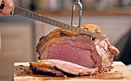 Turkey, Served with a Spicy Dijon Sauce Rib-Eye Au Jus Tender Oven Baked Rib-Eye of Beef, Hand Carved and Served