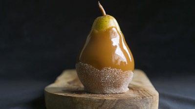 Caramel Pear Prep Time: 15 minutes Cook Time: 10 minutes Yield: 6 caramel pears Something about pears during the holidays just makes us feel all warm inside.