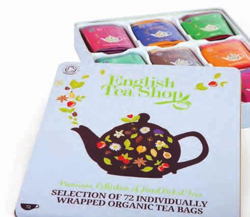 pallet / case dimensions: 275mm x 260mm x 300mm (LxWxH) Organic Super Fruit Gift Tin 72 Tea bags - 9 different