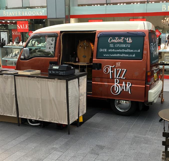 The Artisan Strawberry Van at Broadgate Sweetest Traditions Prosecco
