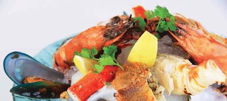 Order a Seafood Platter featuring assorted delicacies served with sauce selection, and for one hour you ll
