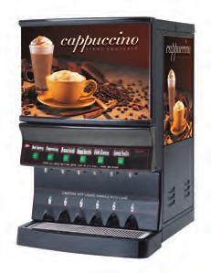 Feature Flavor s Cecilware's high volume Cappuccino dispensers allow you to double up on the most popular flavors.