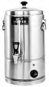 Portable Coffee Holding Urns, Portable Hot Water Boilers Description Capacity Height CS113 Holding Urn / Water Boiler 3 gal. 21½" 15 lbs. $ 670 CS115 Holding Urn / Water Boiler 5 gal. 27½" 18 lbs.