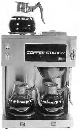 Coffee Brewers Brewer Features: High Performance 3½ minute brew cycle with instant recovery. Brew Light Indicator Illuminates when the coffee brewer is ready to brew.