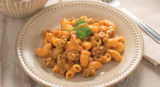 only $ 1.96 per serving* 5-star recipe Chili Mac & Cheese Skillet 1 pound lean ground beef 1 tablespoon Garlic Garlic Seasoning 1 (15 ounce) can tomato sauce 2 tablespoons Wahoo!