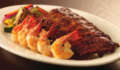 Claim Jumper s Favorites Ribs & Shrimp Half-rack of Baby Back Pork Ribs paired with your choice of Grilled or Fried Shrimp 24.