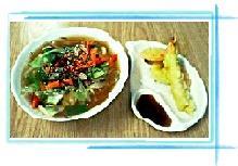 50 ( cold buckwheat noodle with special house sauce ) N7. TEN-ZARU-SOBA 14.50 ( zaru-soba with tempura ) Chicken Yakisoba SASHIMI N 8.