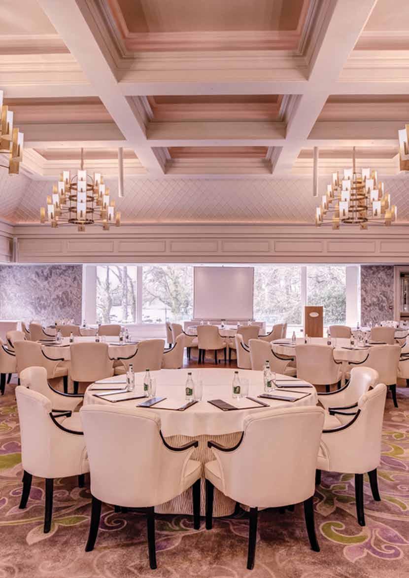 4 5 Function Suites The Great Hall Separate to the main hotel and with a stunning waterfall as a backdrop, the Great Hall oozes charm and sophistication.