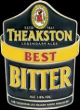 Theakston Brewery (Yorkshire) 3 x 9gl Theakston s Best Bitter The definitive English Bitter. This fine golden-coloured beer has a full flavour that lingers pleasantly on the palate.