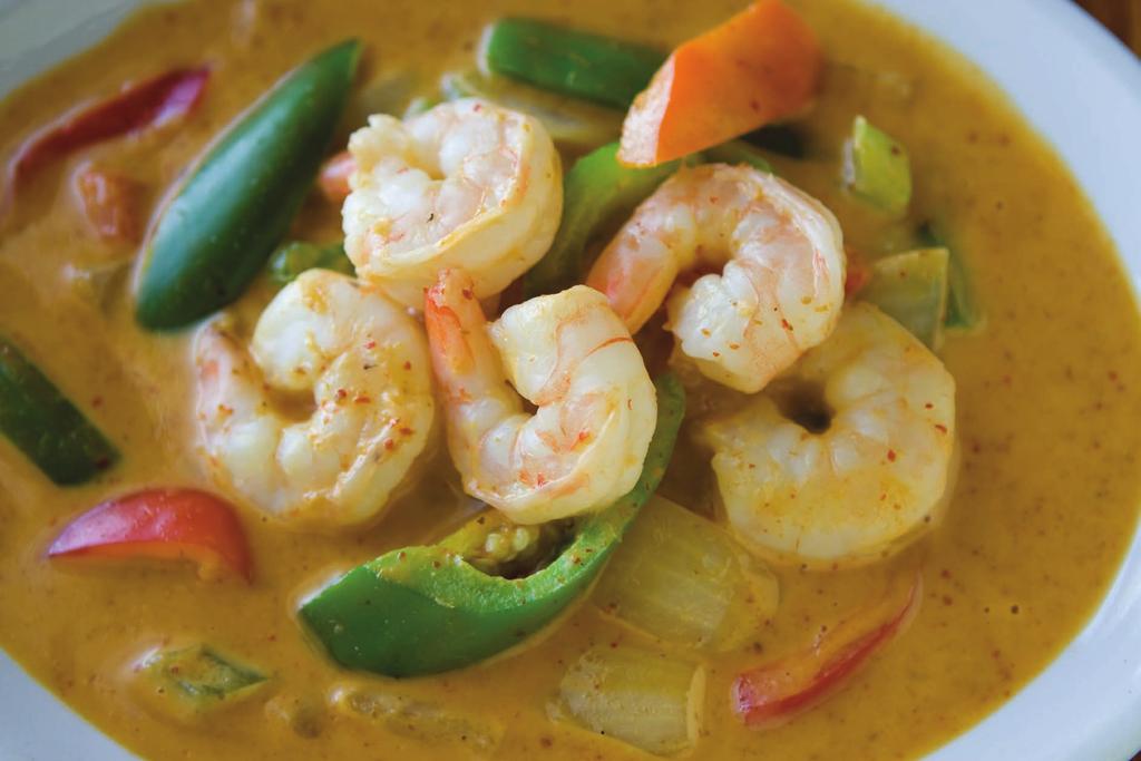Stir Frys (Served with your choice of Mild Chili Chicken, JamBeef, Pork, or Vegetarian $13.99 Sweet Seafood chili (Shrimp, sauce Squid, sautéed Crab with meat) white $15.99 mushrooms and onions.