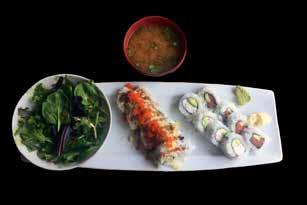 LUNCH Special 11:30 am - 2:00 pm LUNCH entrée Comes with salad, miso soup & steamed rice Tempura 10.99 (3p Shrimp, 5p Vegetable) Sashimi 11.