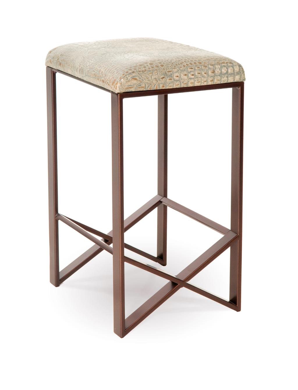 C956 Victoria Counterstool Shown in Oil-Rubbed Bronze (78) with a Stone Gate Croc Leather