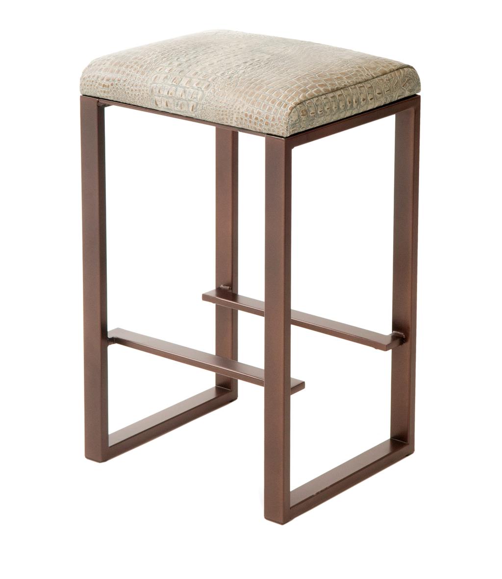 C961 Clement Counterstool Shown in Oil-Rubbed Bronze (78) with a Stone Gate Croc Leather