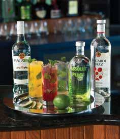 Mojito Bar (RUM BASED) All of our Rum based Mojitos are made with Bacardi Superior Rum, Limes, Mint, Sweet & Sour, and Club Soda.