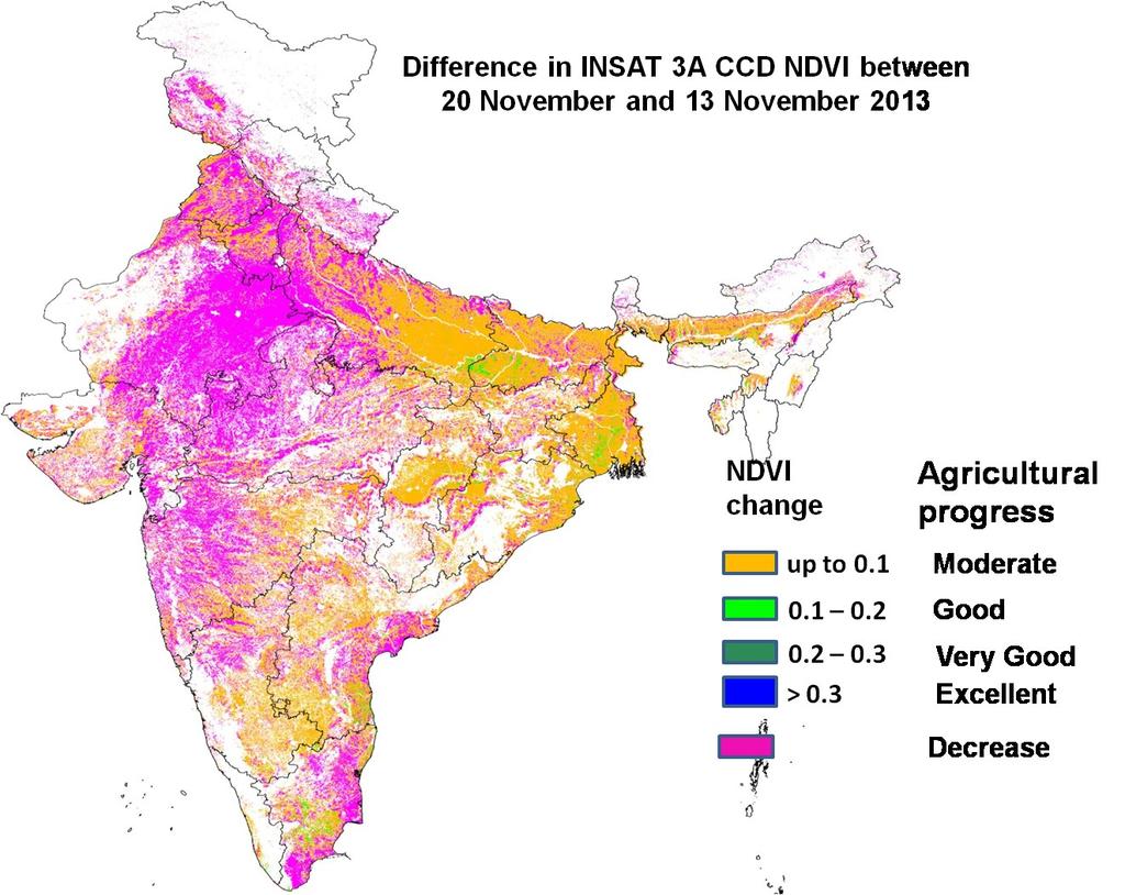 Whereas, progress was moderate over few pockets of south-west, north and central Punjab, western and central Haryana, along with north-east part of Uttar Pradesh, north Bihar, few pockets of north