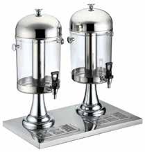containers Double Juice DiSPenseRS 906 Two-tone 22-7/8"L x 14-3/16"W Set 1 x 23-1/4"H 907 Stainless Steel 22-7/8"L x 14-3/16"W x 23-1/4"H Set 1 Single Juice