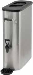 Iced Tea DiSPenseRS This tall and slender iced tea dispenser is the ideal solution for narrow countertops.