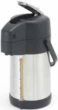 BEVERAGE SERVICE Airpots apsg-22 *SWIVEL base* APSG-30 StainleSS Steel Lined AiRPoTS with Sight GlaSS Never run out of coffee again with this Winware vacuum insulated airpot that features a sight