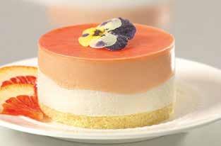 mascarpone mousse with a heart of blood orange marmalade,