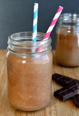 Chocolate Lovers Slim Smoothie Prep: 10 minutes Makes: 2 servings Ø 2 Frozen bananas Ø ½ cup unsweetened coconut milk Ø 1/8 cup raw cacao powder Ø 2 Tablespoons raw honey Ø 2 Cups ice Ø 2 Tablespoons