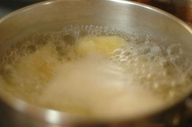 Boiling and simmering are moist heat cooking methods. Boiling means to cook food in a liquid that has reached 212ºF.