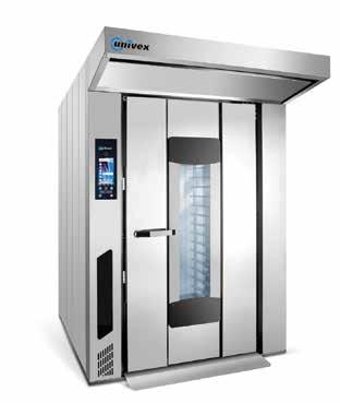 UNIVEX BAKERY OVENS Univex Rotating Ovens are available in : Half-Rack: - 18 x 26 in (46 x 66 cm) - 10 trays, (one per level)