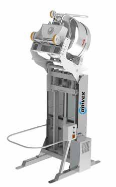 UNIVEX SPIRAL BOWL LIFTERS SPIRAL BOWL LIFTER Tipper for spiral mixers equipped with removable, wheeled bowls. Sturdy, electro-welded, steel structure with slide guides and trolley.