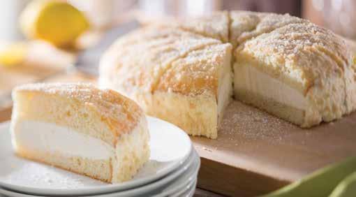 Desserts lemon cream Cake (Serves 12) Delicate white cake and lemon