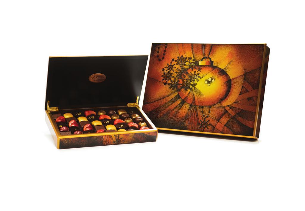 LUCIA Luxurious wooden boxes finished with hand painted glass SMALL MEDIUM CONTENTS P23613248 P23613249 ASSORTED DATES 585g