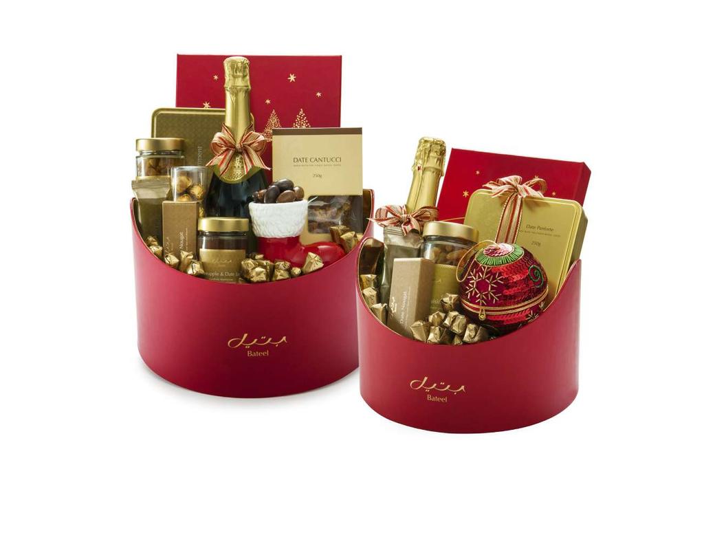 RUBY RED HAMPER Brilliant red hampers ideal for a selection of Bateel gourmet products