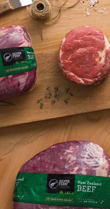 STEAK-READY STRIPLOIN A superb example of premium quality Silver Fern Farms New Zealand Beef that has been trimmed to a steak-ready standard for maximum convenience and