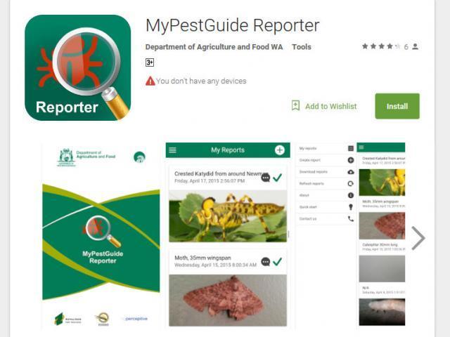 Pest reporting & identification App based reporting - MyPestGuide Reporter Facility for growers to send images of pests or