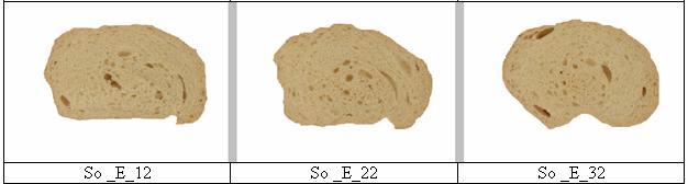 Figure 5 Extensograms of flour with overstrong dough strength (cv. Soissons) Figure 6 Negative effect of improver addition on bread crumb properties (cv.