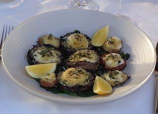 ALLA S GOATS CHEESE STUFFED MUSHROOMS Serves: 2 Equipment: large frying pan with lid, gas burner, chopping board, serving plate Ingredients: 12 assorted field mushrooms 75g butter 1 spring of thyme