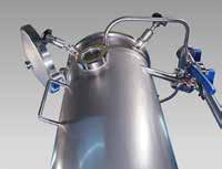mixer Good removal of the extracted hop solids no filtration problems Cleaning possible with