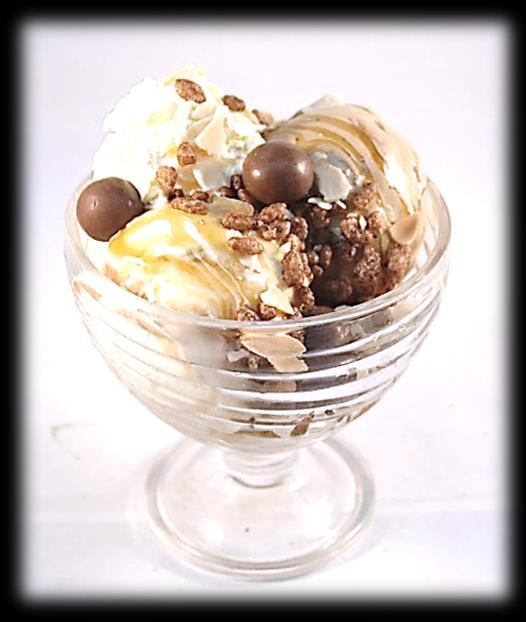 cream served with choc chip cookies, Oreo, whipped cream and