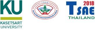 The 11 th Thai Society of Agricultural Engineering International Co, 26-27 April 2018 The 11 th TSAE International Co 26-27 April 2018 Available online at www.tsae.