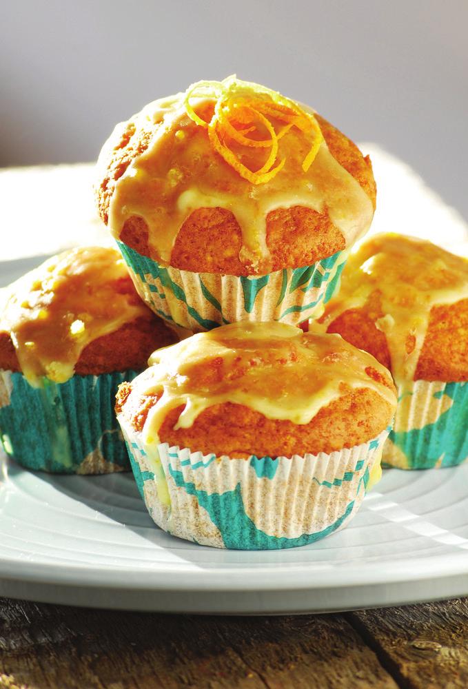 Meal 7 Orange Muffins with Orange Glaze * 2½ cups all-purpose flour * 1/3 cup sugar * 1 tablespoon baking powder * 1 tablespoon minced fresh thyme * ½ teaspoon salt * ¾ cup milk * ¼ cup butter,