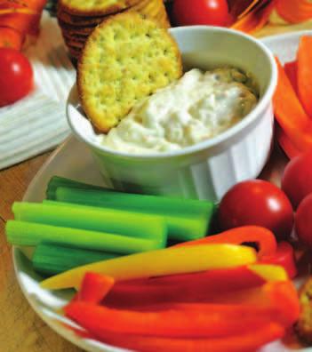Herbed Cheese Dip This chunky cheese spread is delicious served with vegetable sticks, crackers or any type of bread.